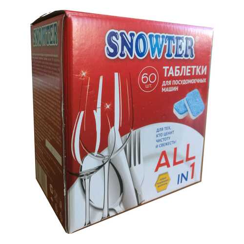 Таблетки для посудомоечных машин Snowter 60 штук 20 г в Зара Хоум