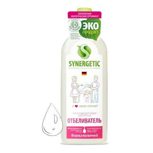 Отбеливатель для белья Synergetic усиливает белизну 1 л в Зара Хоум