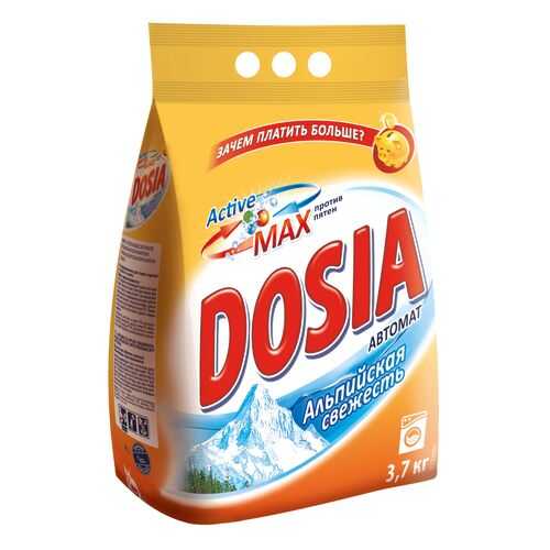 Порошок для стирки Dosia active 3 альпийская свежесть 3.7 кг в Зара Хоум
