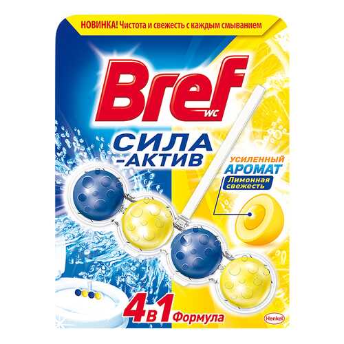 Чистящее средство для унитаза Bref сила-актив лимонная свежесть 50 г в Зара Хоум
