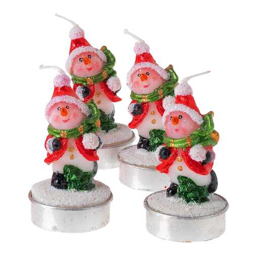 Набор из 4 новогодних чайных свечей Снеговичок Snowmen в Зара Хоум