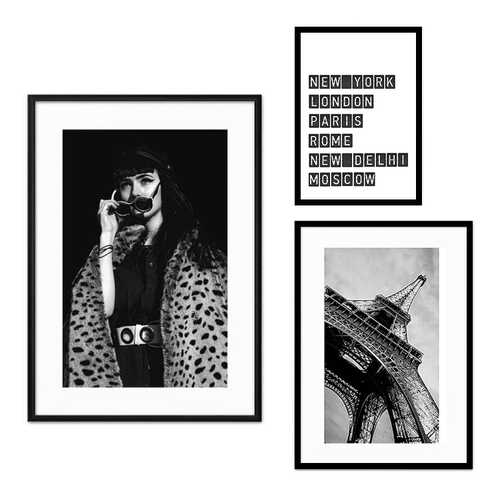 Набор постеров Коллаж Fashion №70 80х80 см в Зара Хоум