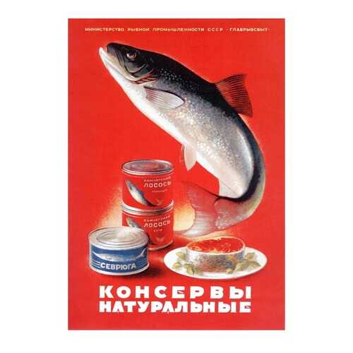 Плакат СТ-Диалог Консервы натуральные, СОВ-535, лам.бумага, 40х60 см в Зара Хоум