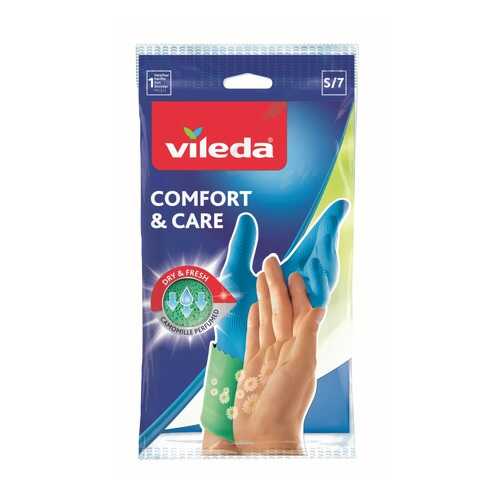 Перчатки для уборки Vileda Comfort & Care с кремом для чувствительной кожи рук размер S в Зара Хоум