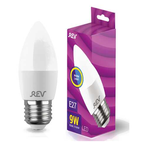Лампа светодиодная REV C37 Е27 9W, 2700K, теплый свет в Зара Хоум