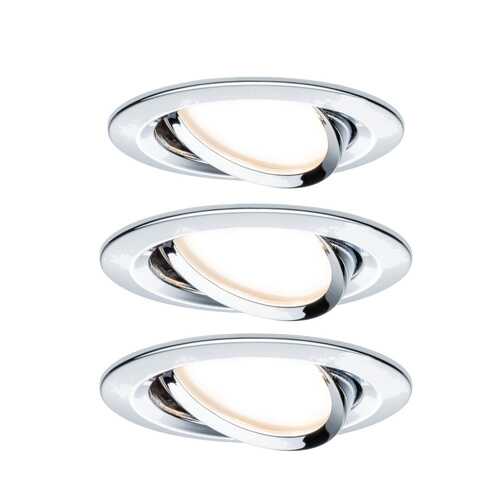 Светильник встраиваемый, комплект Nova Coin LED 3x6,5W, хром 93452 в Зара Хоум
