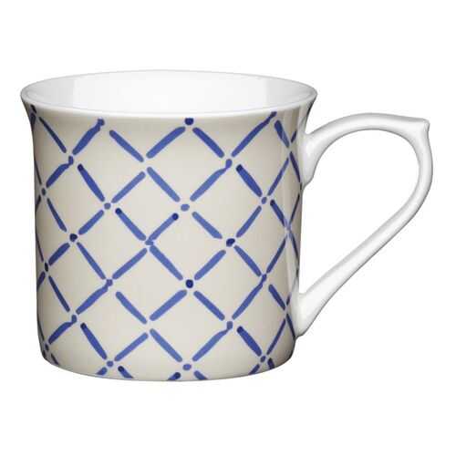 Кружка Kitchen Craft Blue Crosshatch, 0,3л, KCMFLT11 в Зара Хоум