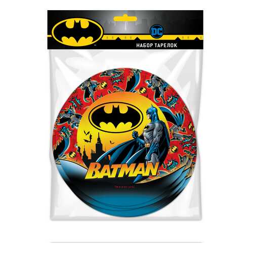 Набор бумажных тарелок ND Play Batman 6 штук в Зара Хоум