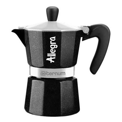Кофеварка гейзерная AETERNUM/Bialetti Allegra чёрная на 6 чашек в Зара Хоум