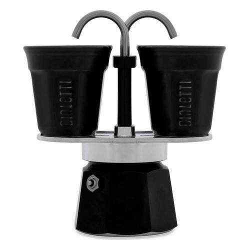 Набор Bialetti Bicchierini кофеварка мини экспресс на 2 порции и 2 чашки, цвет черный в Зара Хоум